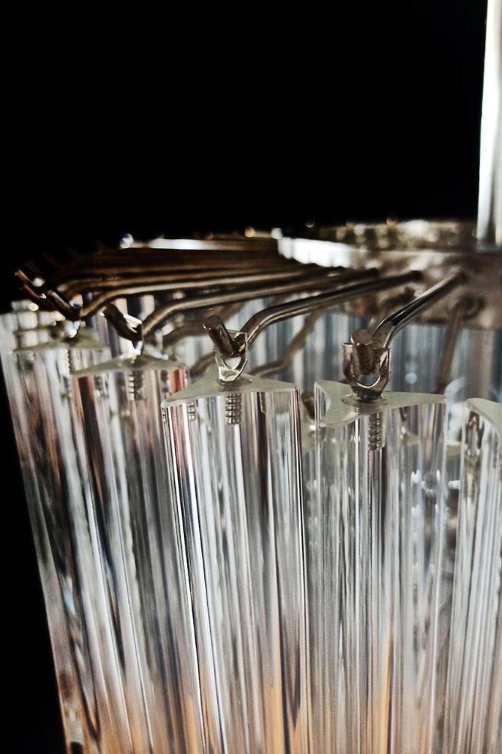 Transparent Art Glass Prism Tiered Chandelier - view 8 | everlamps