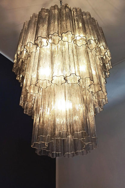 Art Smoked Glass Tube Chandelier - view 11 | everlamps