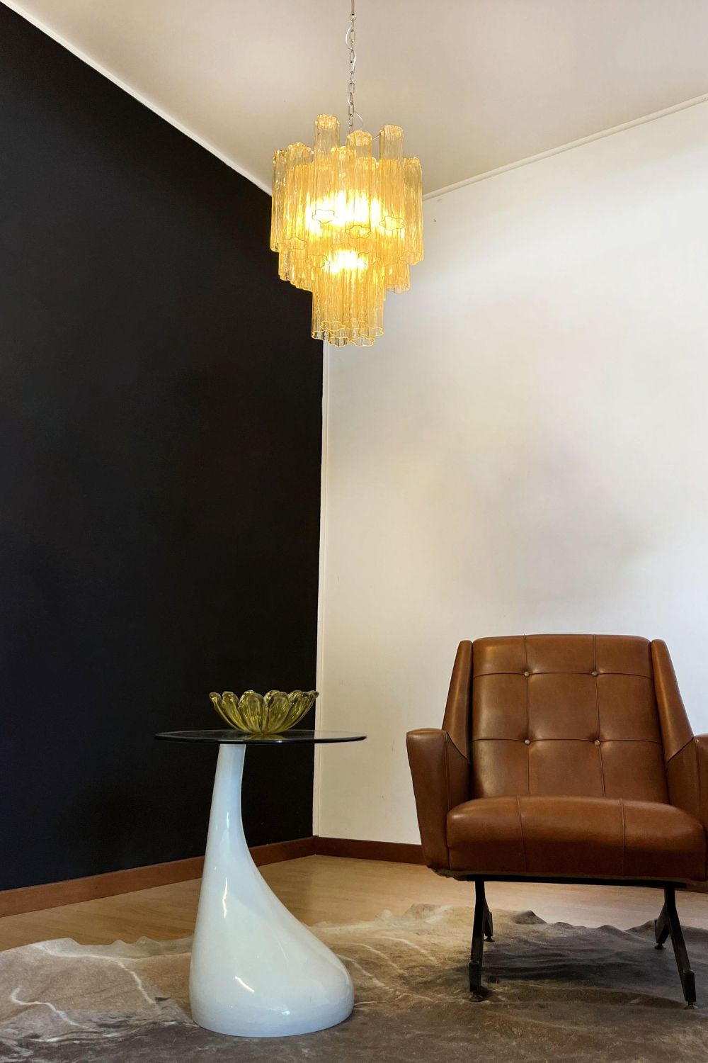 Amber Art Crystal Tube Chandelier - view 4 | everlamps