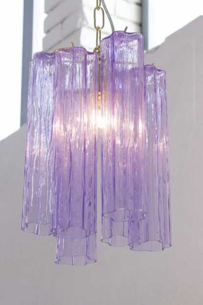 Italian Art Style Purple Tronchi Chandelier - view 5 | everlamps