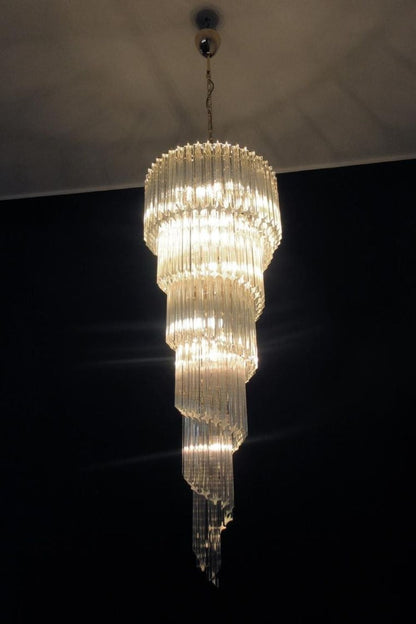 Venini Art Spiral Crystal Chandelier - view 2 | everlamps