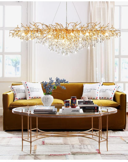 Teardrop Branch Tree Crystal Chandelier
