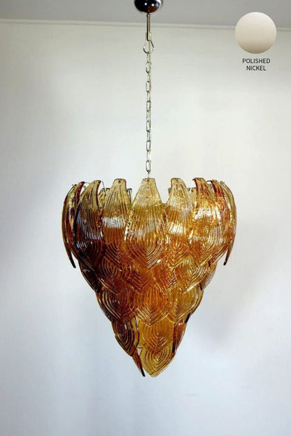 Art Style Amber Felci Glass Chandelier - view 17 | everlamps