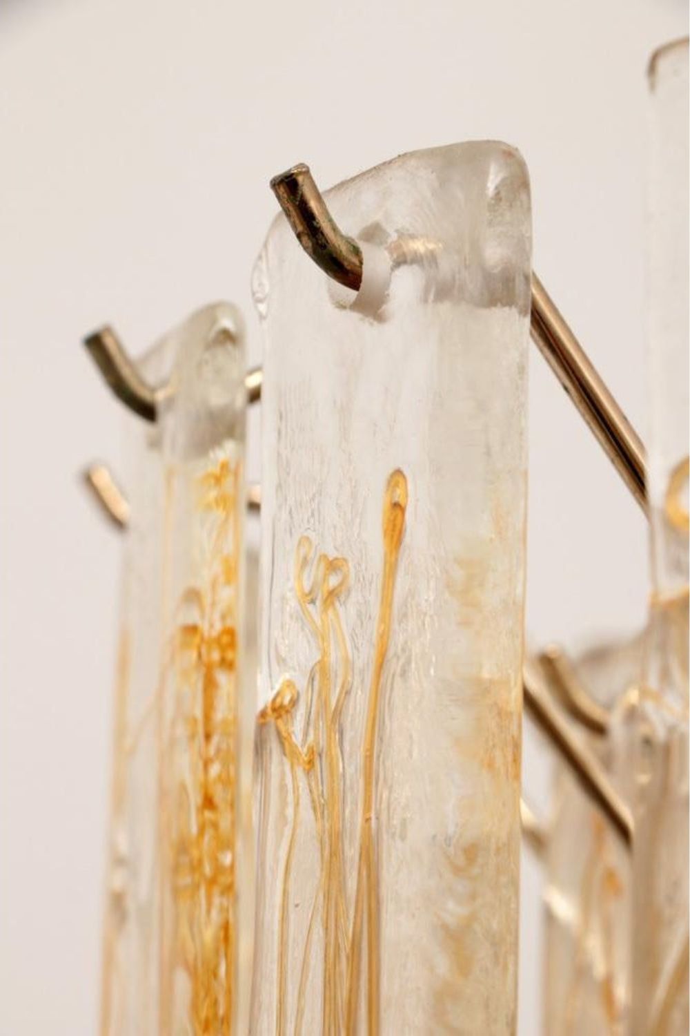 Amber Art Glass Tiered Chandelier - view 12 | everlamps