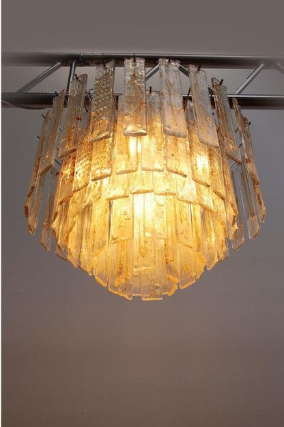 Amber Art Glass Tiered Chandelier - view 3 | everlamps