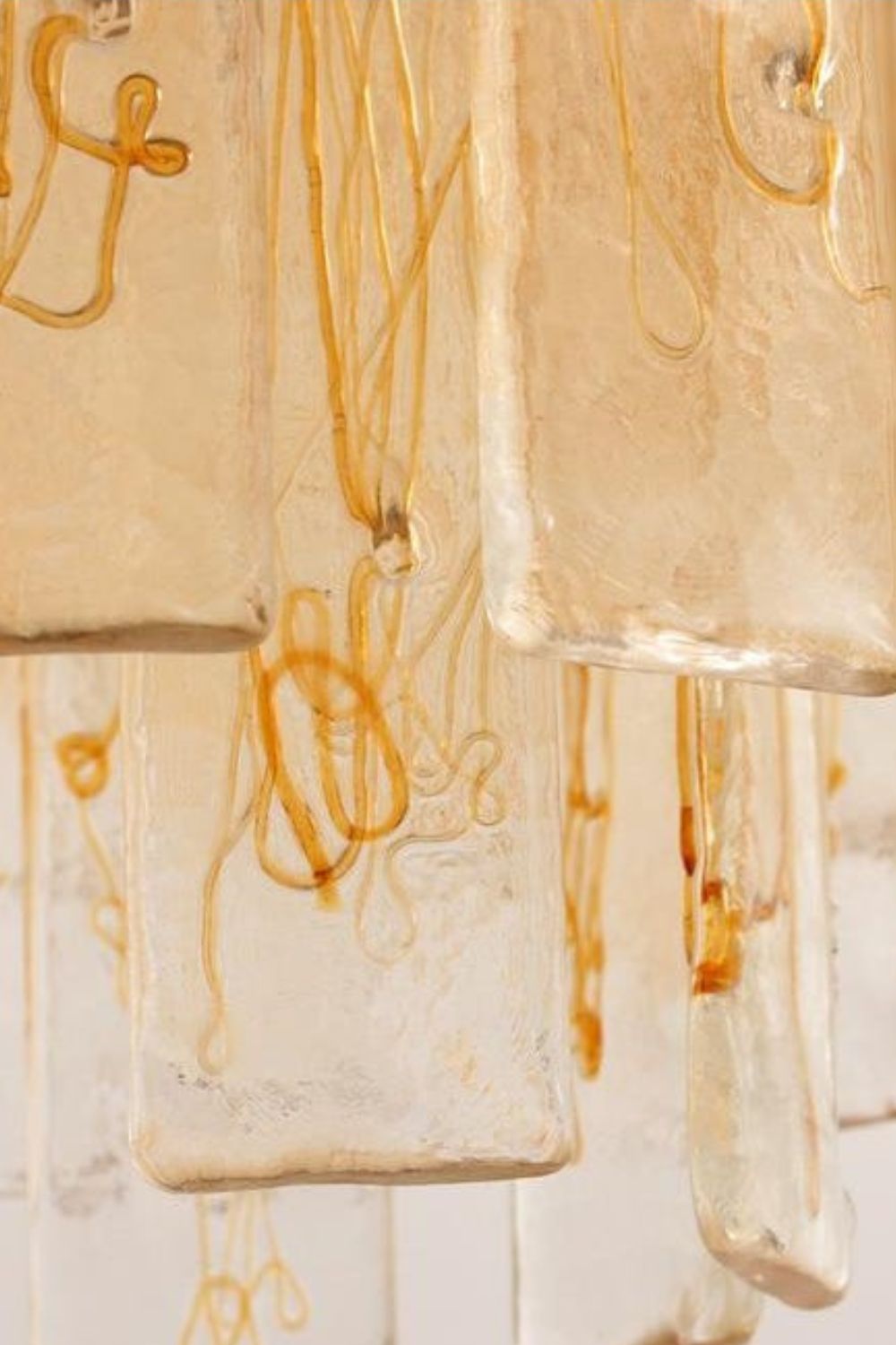 Amber Art Glass Tiered Chandelier - view 13 | everlamps