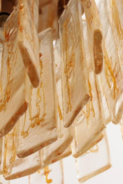 Amber Art Glass Tiered Chandelier - view 15 | everlamps