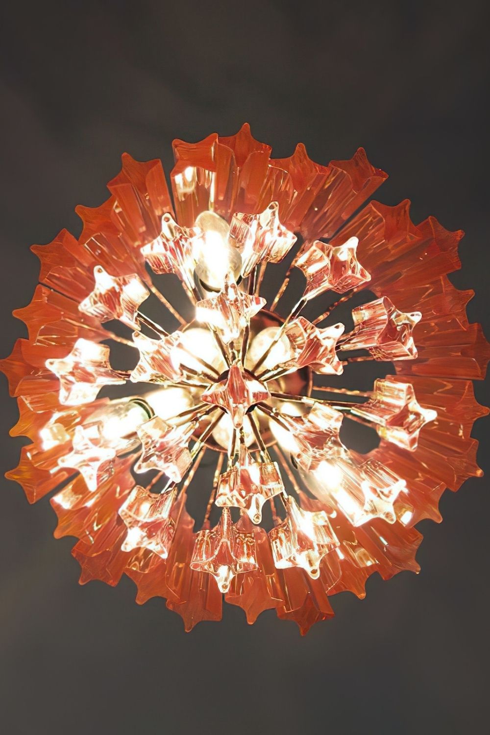 Art Pink Quadriedri Glass Chandelier - view 9 | everlamps