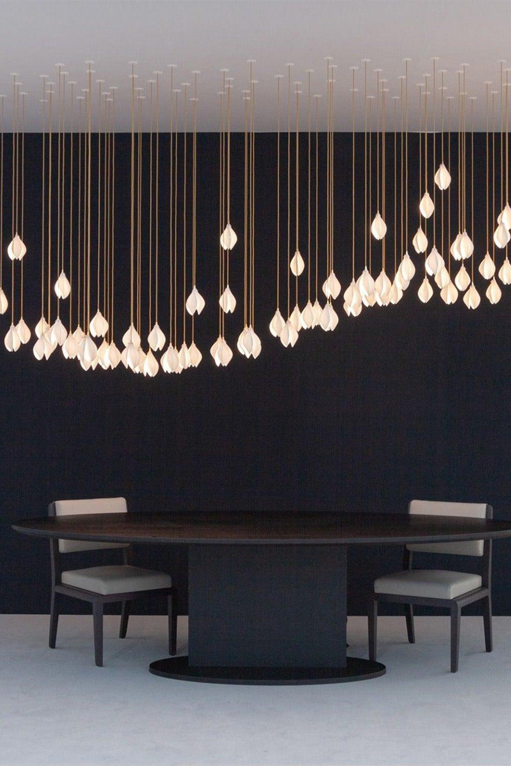 Gold Stem Ceramic Flower Chandelier - view 16 | everlamps