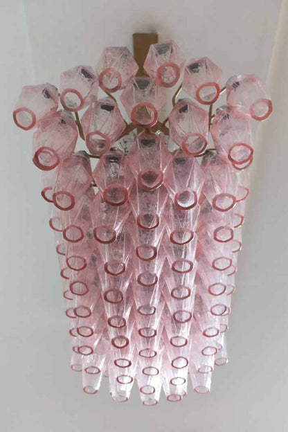 Art Poliedri Pink Glass Chandelier - view 8 | everlamps