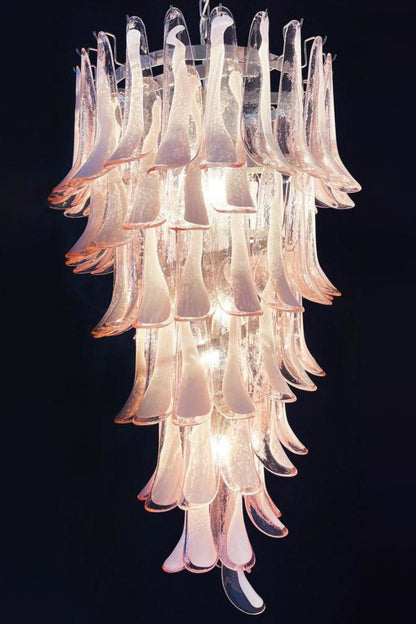 Italian Vintage Pink Spiral Art Chandelier - view 3 | everlamps