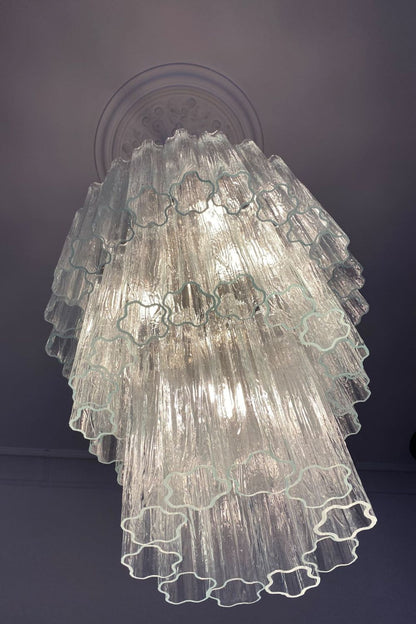 52-Tube Clear Art Glass Chandelier - view 8 | everlamps