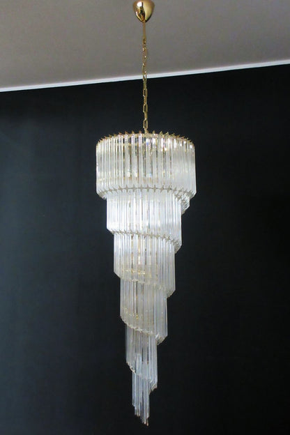 Art Style Spiral Glass Chandelier - view 7 | everlamps