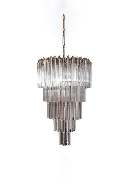 Transparent Art Glass Prism Tiered Chandelier | everlamps