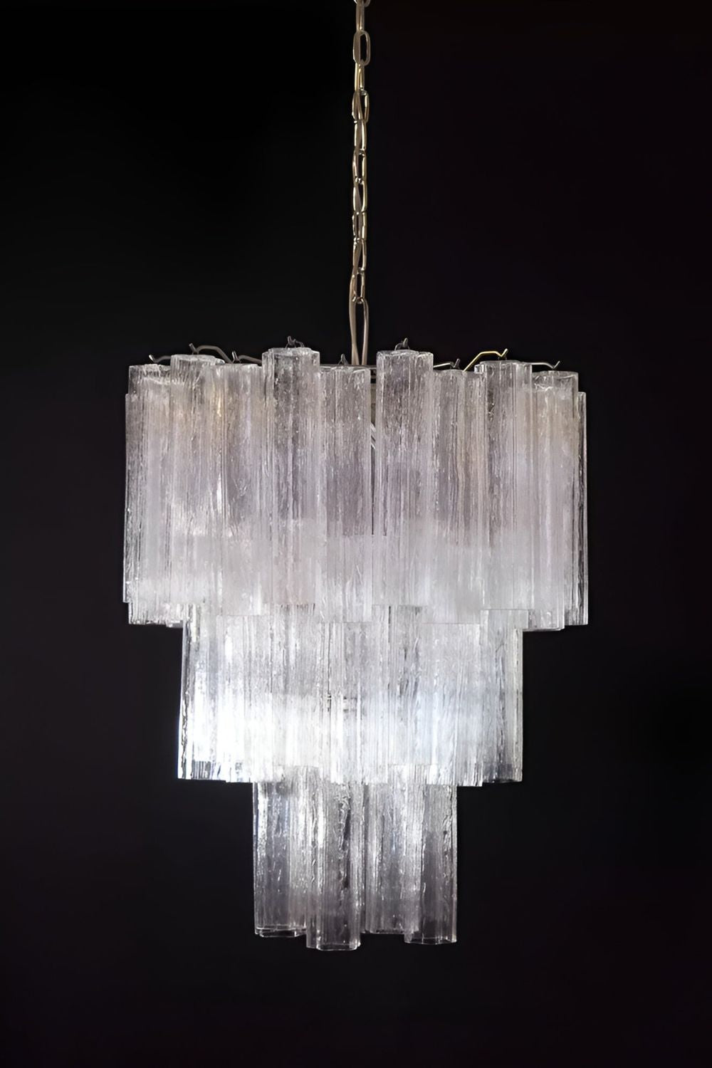 Art Venetian Clear Glass Tube Chandelier - view 8 | everlamps