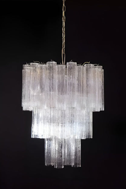 Art Venetian Clear Glass Tube Chandelier - view 8 | everlamps