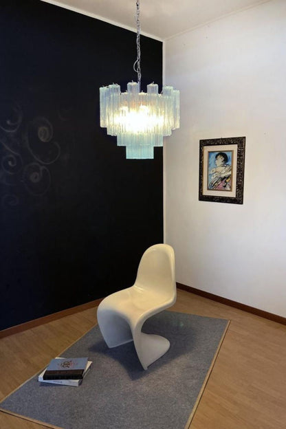 1990s Art blue glass tube chandelier - view 4 | everlamps