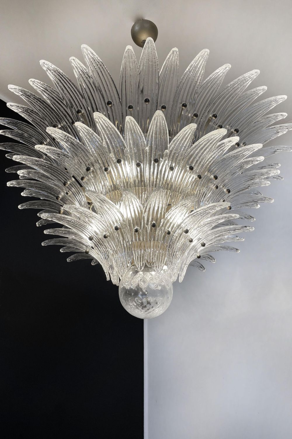 Italian Art Three-Tiered Palmette Chandelier - view 11 | everlamps