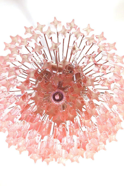 Venetian Pink Crystal Tube Art Chandelier - view 10 | everlamps