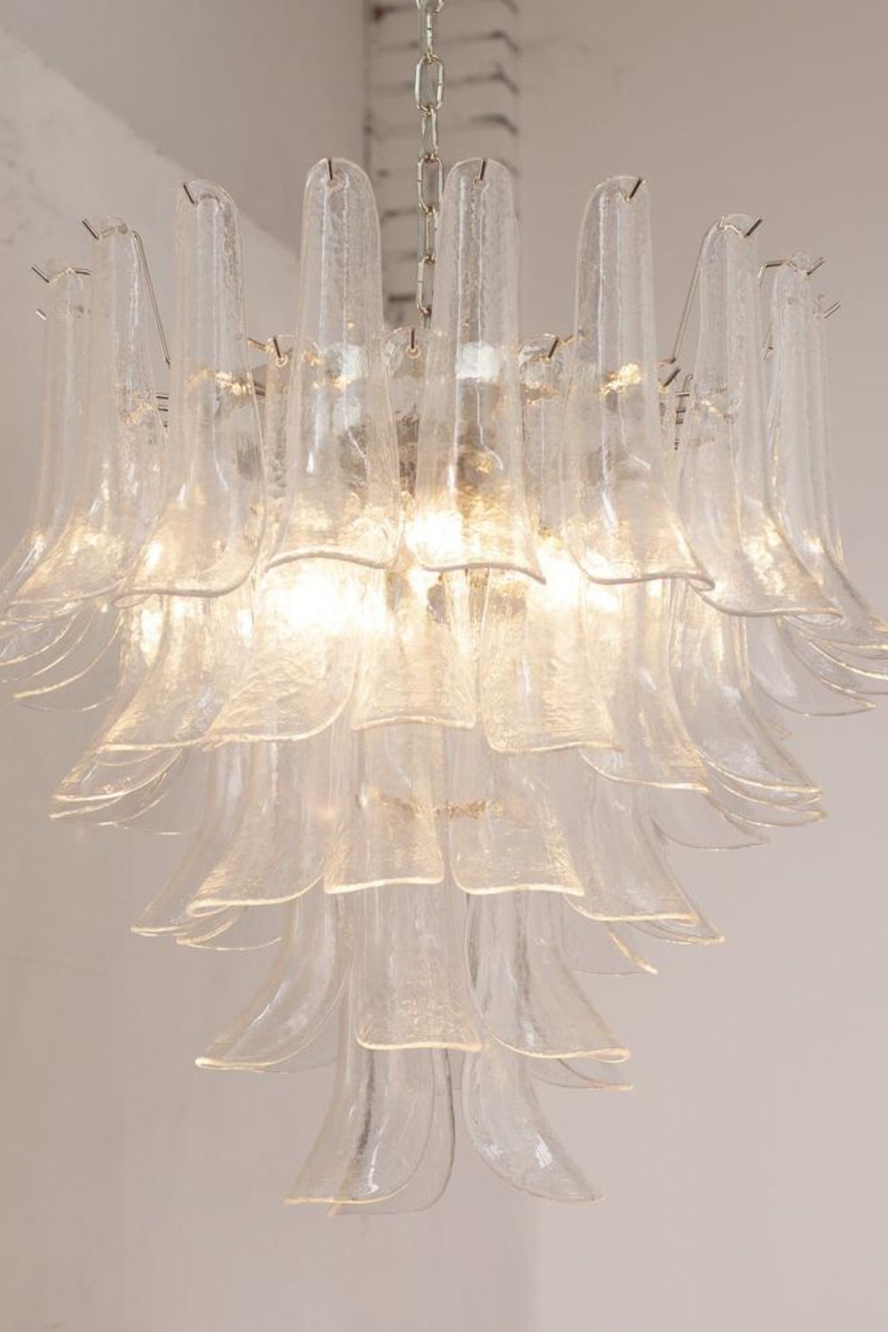 Art glass petal chandelier - view 4 | everlamps