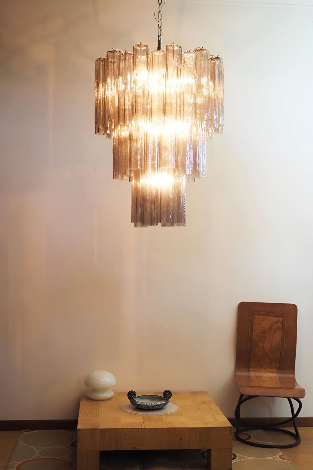 Smoked three-tier Art chandelier - view 2 | everlamps