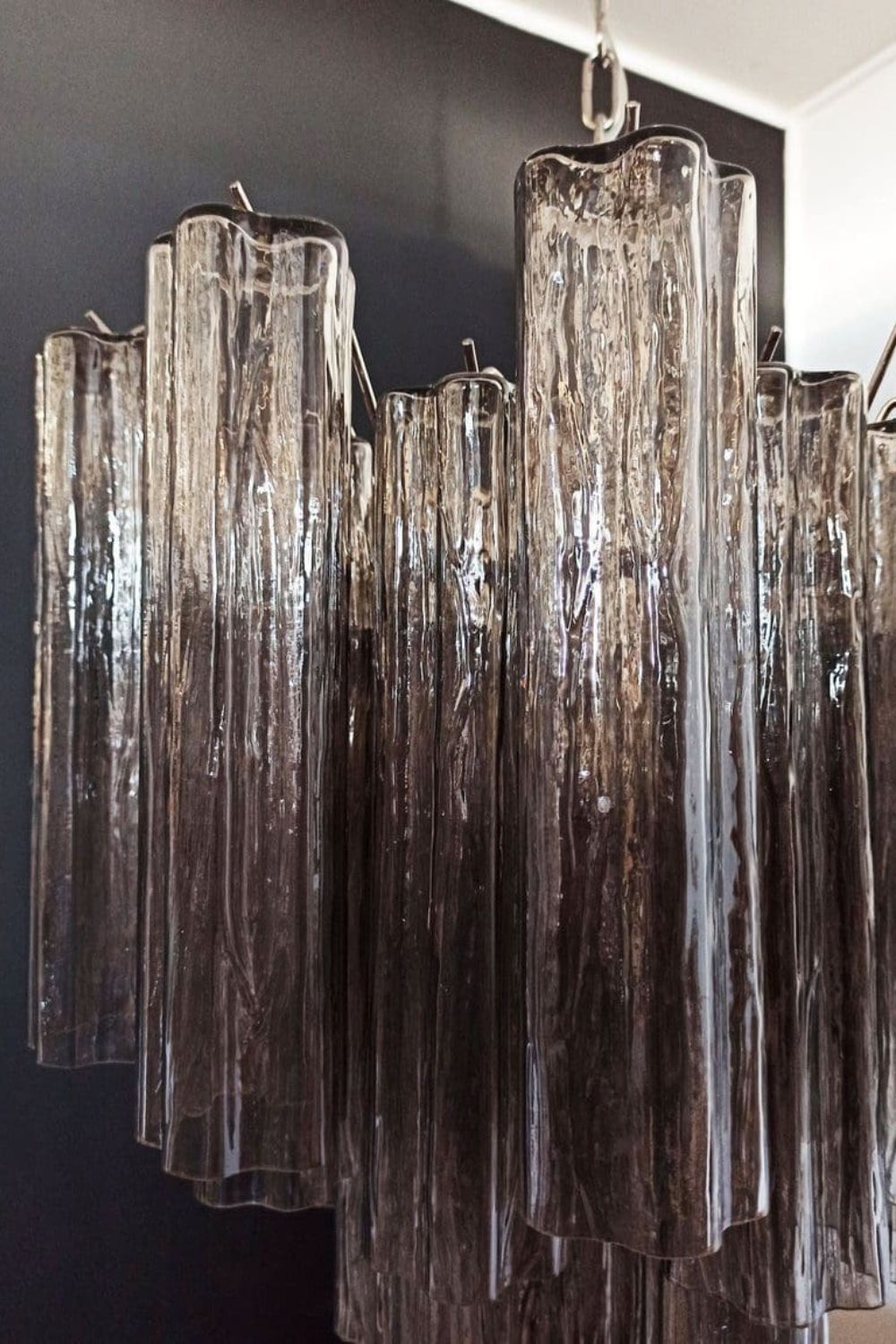 Smoked Art Glass 36-Tube Chandelier - view 9 | everlamps