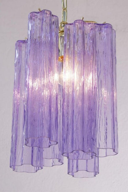 Italian Art Style Purple Tronchi Chandelier - view 4 | everlamps