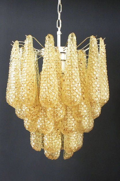 Art Handcrafted Golden Glass Chandelier - view 6 | everlamps
