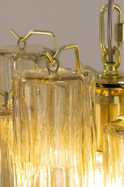 Italian Amber Art Tronchi Glass Pendant Light - view 8 | everlamps