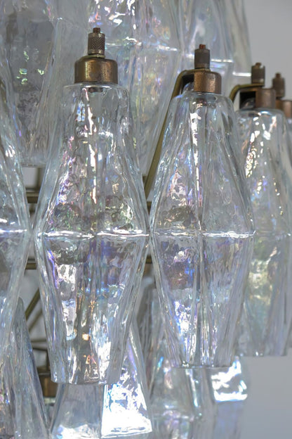 spherical Clear Art Polyhedron Glass Chandelier - view 12 | everlamps