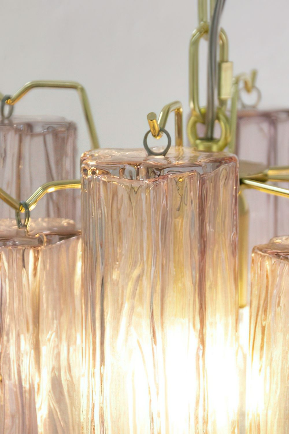 1990s Art Amethyst Glass Chandelier - view 10 | everlamps