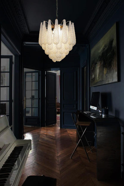 Murano Honeycomb Glass Chandelier - everlamps