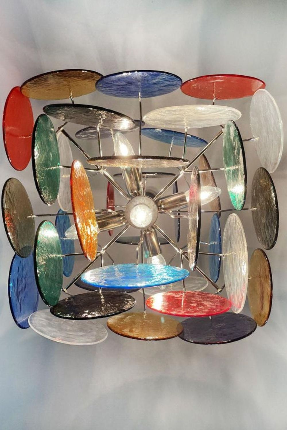 Art Glass Disc Pendant Light - view 13 | everlamps