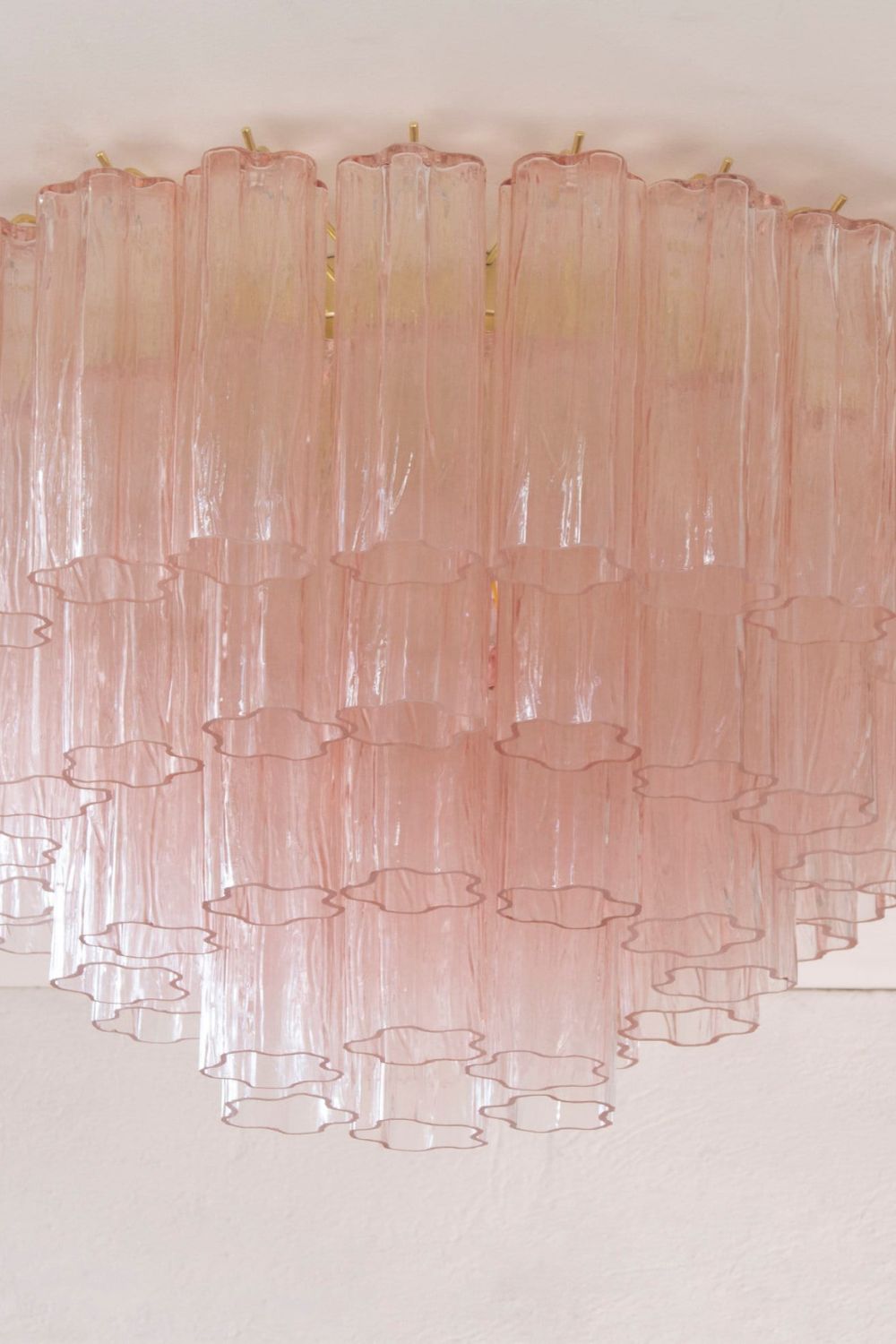 Large Pink Art Glass Tronchi Ceiling Light - view 4 | everlamps