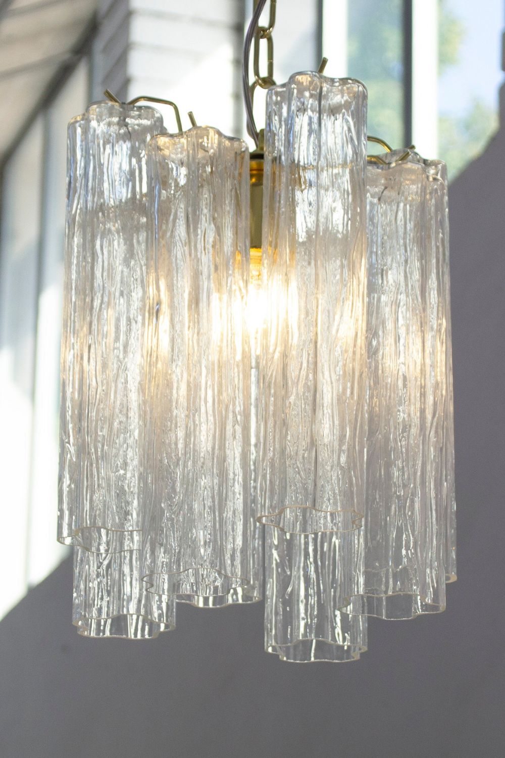 Vintage Art Glass Tronchi Pendant Light - view 3 | everlamps