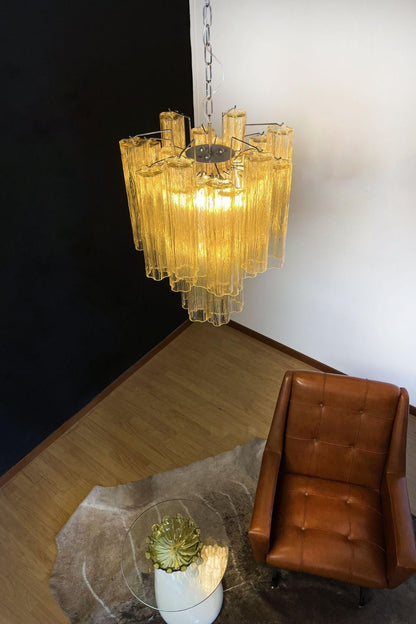 Amber Art Crystal Tube Chandelier - view 9 | everlamps