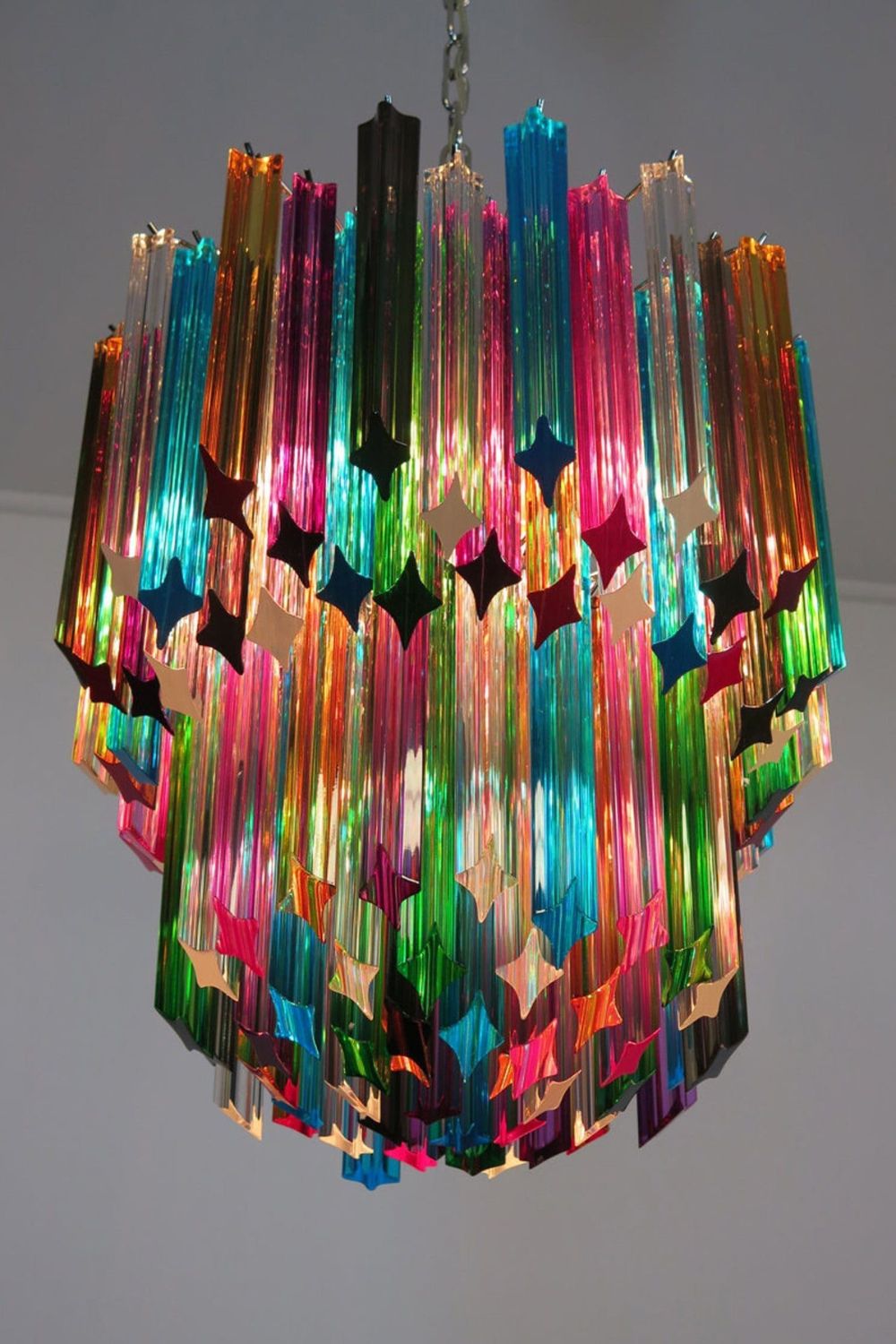 Quadridri Multicolor Prism Chandelier - view 8 | everlamps