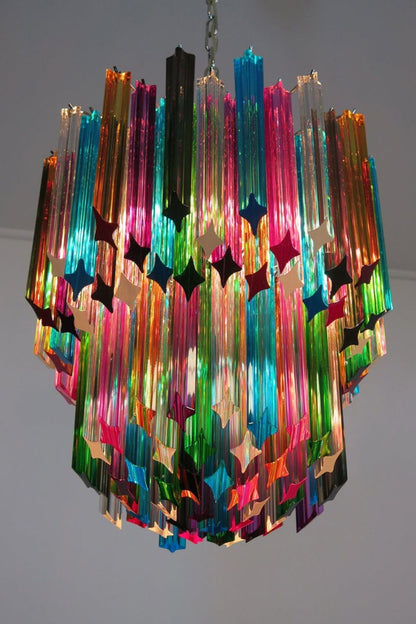 Quadridri Multicolor Prism Chandelier - view 8 | everlamps