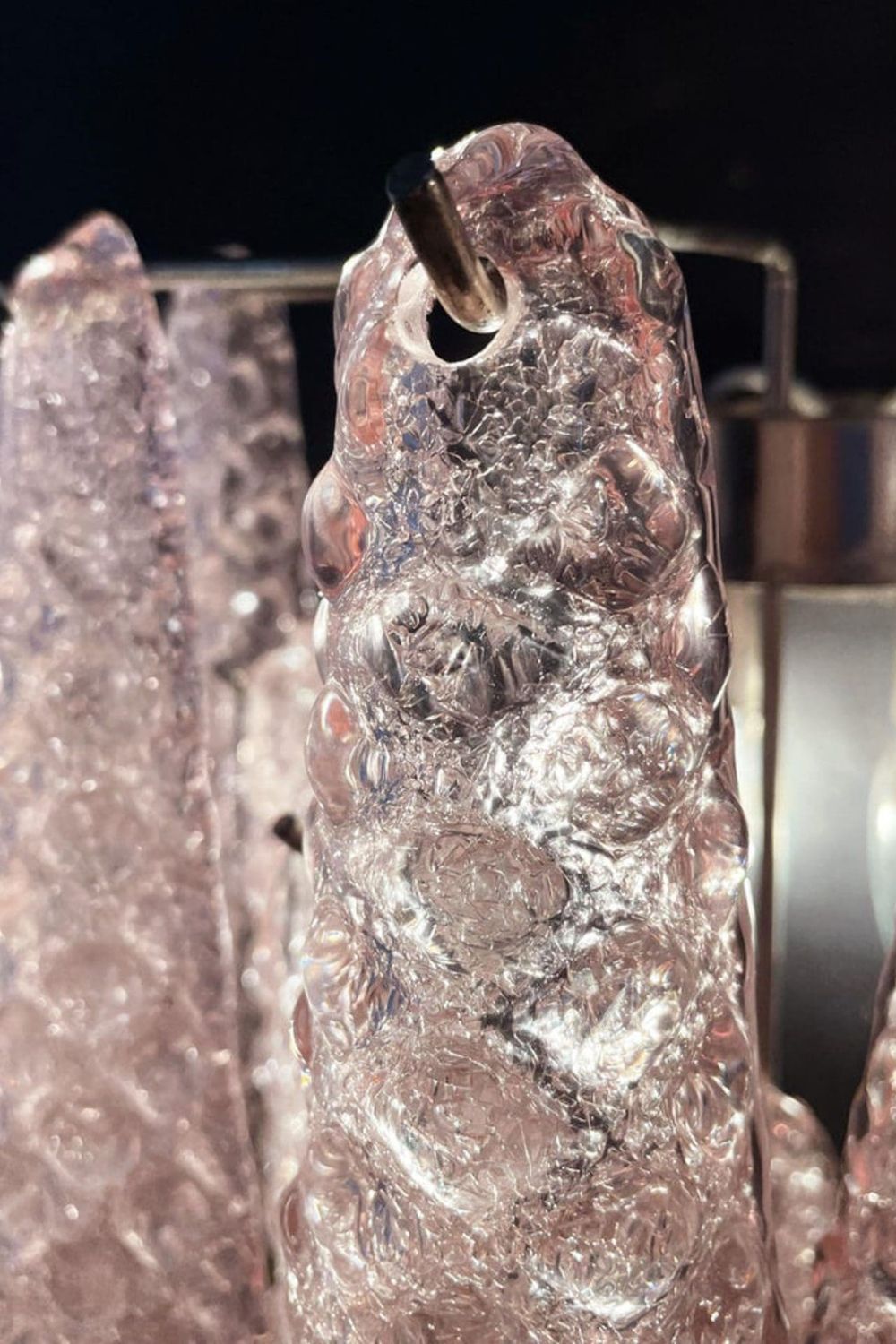 1970s Pink Art Glass Petal Wall Lamp - view 13 | everlamps