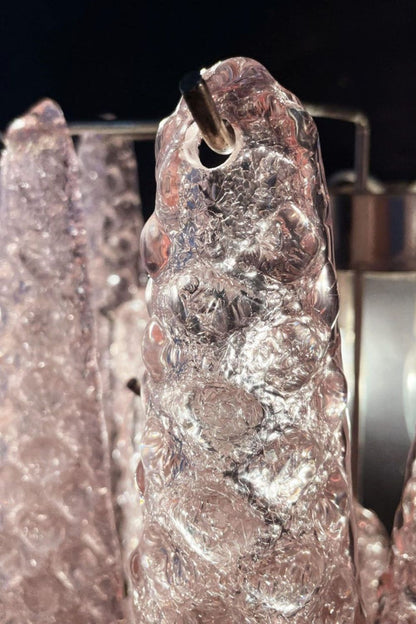 1970s Pink Art Glass Petal Wall Lamp - view 13 | everlamps