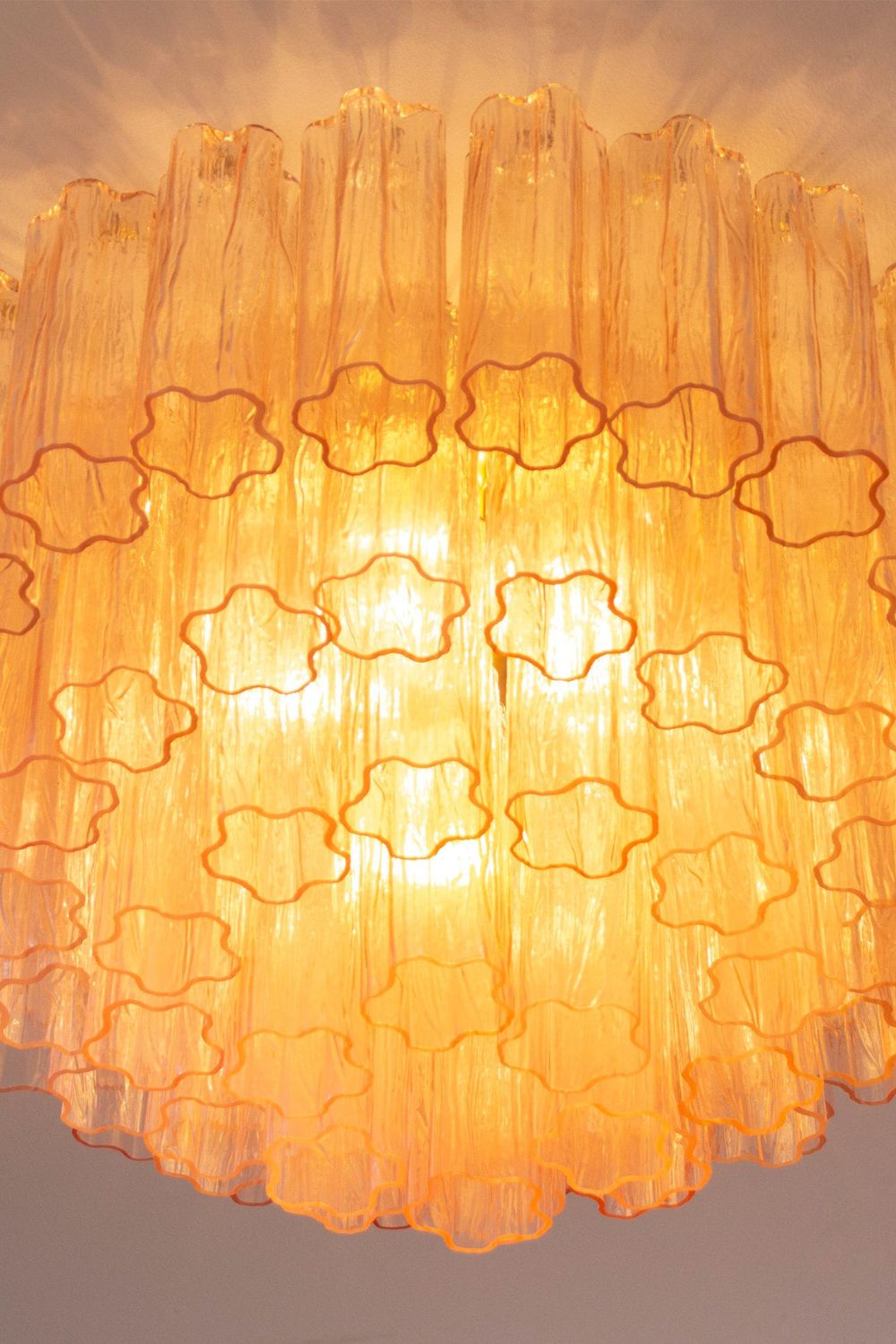 Large Pink Art Glass Tronchi Ceiling Light - view 5 | everlamps