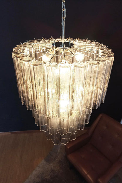 Art Smoked Glass Tube Chandelier - view 9 | everlamps
