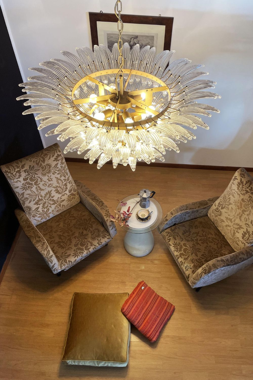 Italian Art Three-Tiered Palmette Chandelier - view 6 | everlamps