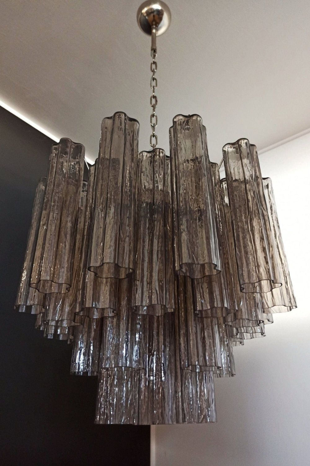 Smoked Art Glass 36-Tube Chandelier - view 6 | everlamps