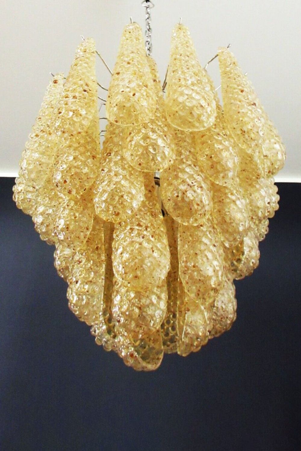 Art Handcrafted Golden Glass Chandelier - view 8 | everlamps