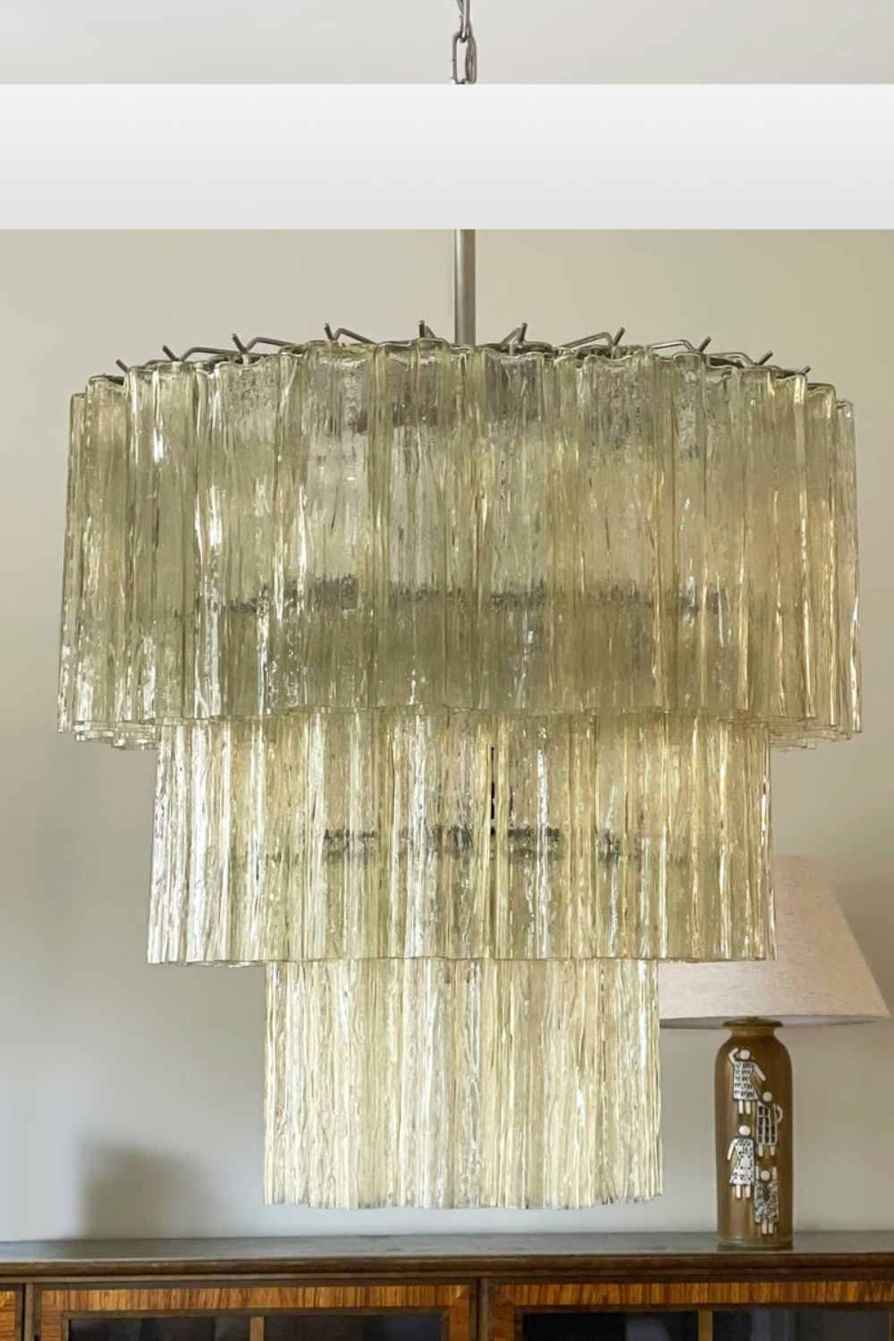 Amber Honey Art Glass Tube Chandelier - view 5 | everlamps
