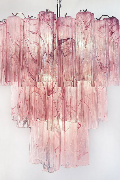Ruby Glow Art Three-Tier Glass Chandelier - view 11 | everlamps