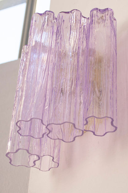 Handcrafted Art Violet Glass Wall Lamp - view 4 | everlamps