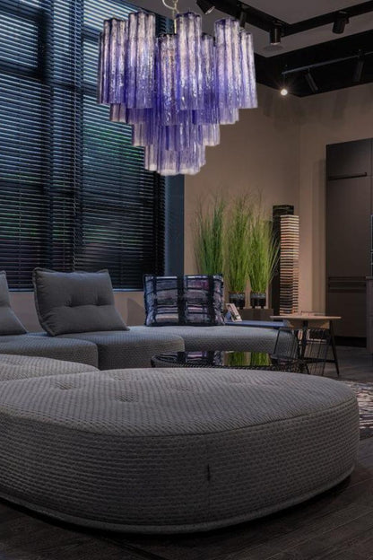 Amethyst Art Glass Pendant Chandelier - view 7 | everlamps