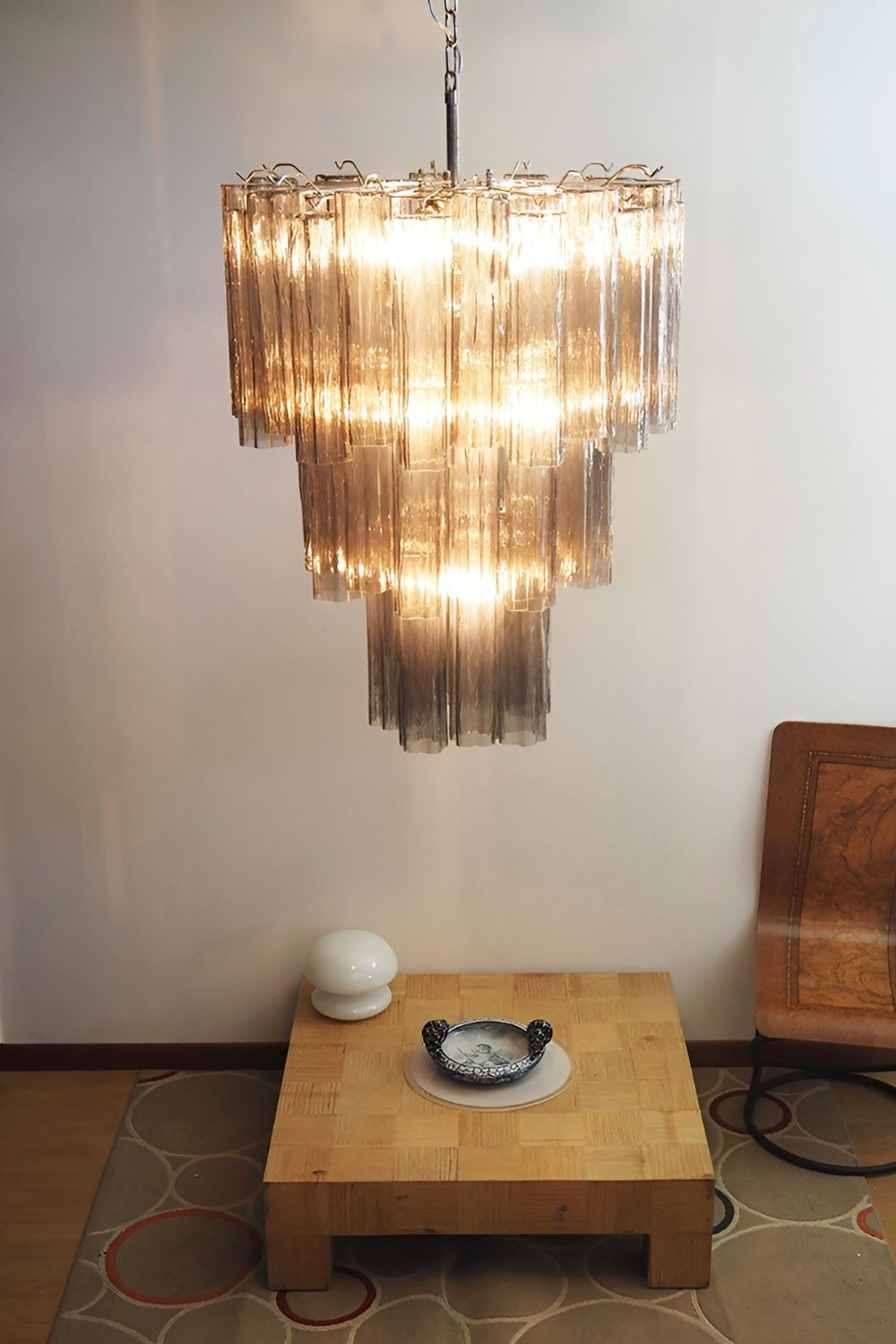 Smoked three-tier Art chandelier - view 4 | everlamps